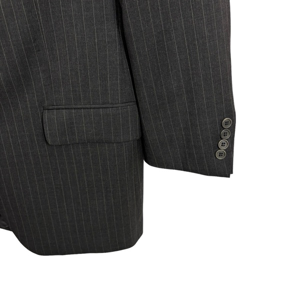 Brooks Brothers 1818 Blazer Mens 40R Grey Pinstripe Wool Sport Coat Made In USA - Picture 5 of 10